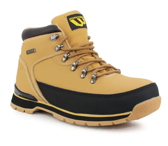 Mens Leather Steel Toe Cap Protective Padded Ankle Site