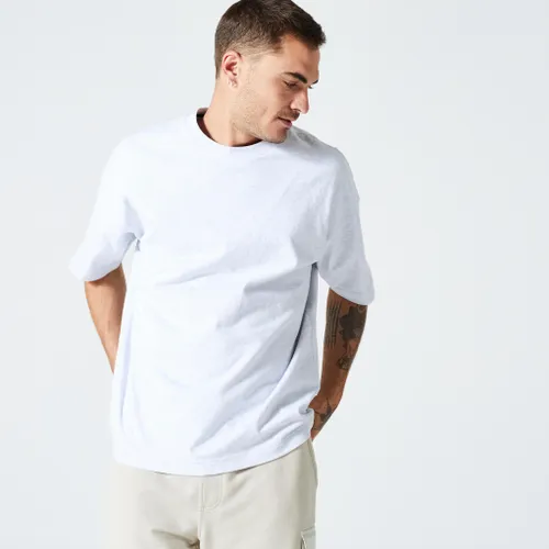 Men's Loose-fit Fitness T-shirt 520 - Pale Grey
