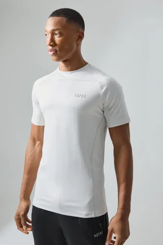 Men's Man Active Camo Muscle Fit Raglan T-Shirt - Grey - L, Grey
