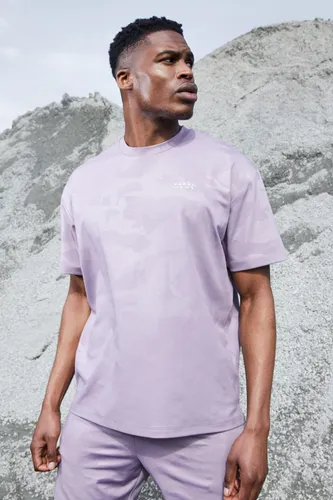 Men's Man Active Camo Oversized Performance T-Shirt - Purple - M, Purple