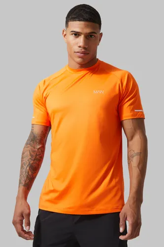 Men's Man Active Gym Raglan T-Shirt - Orange - S, Orange
