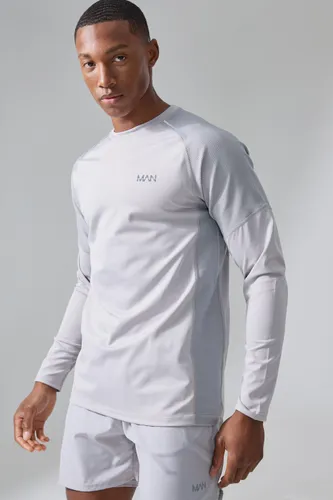Men's Man Active Muscle Fit Base Layer Top - Grey - L, Grey