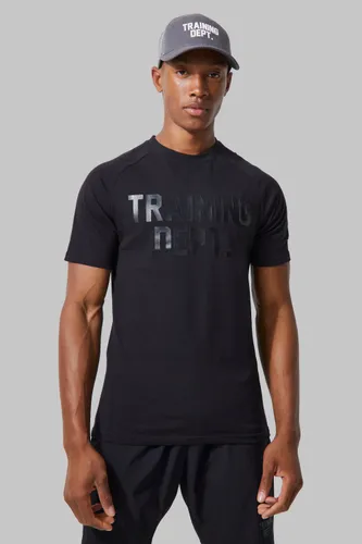 Men's Man Active Muscle Fit Training Dept T Shirt - Black - L, Black