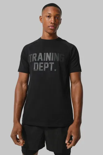 Men's Man Active Muscle Fit Training Dept T Shirt - Black - S, Black