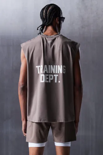 Men's Man Active Training Dept Oversized Performance Vest - Beige - Xs, Beige