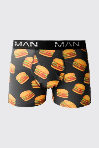 Men's Man Burger Printed Boxers - Multi - S, Multi