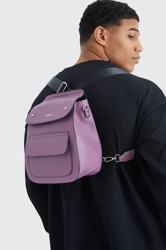 Men's Man Cross Body Multi Way Smart Bag - Purple - One Size, Purple