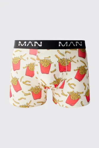 Men's Man French Fries Printed Boxers - Multi - S, Multi