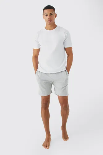 Men's Man Loungewear Short Set - Grey - S, Grey