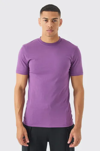 Men's Man Muscle Fit Basic T-Shirt - Purple - M, Purple