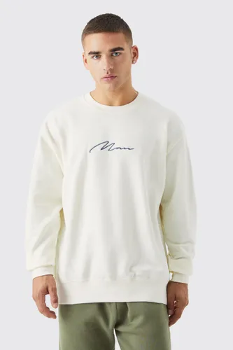 Men's Man Oversized Sweatshirt - Cream - Xl, Cream