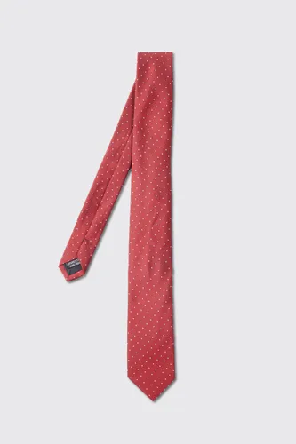 Men's Micro Polka Dot Slim Tie - Red - One Size, Red