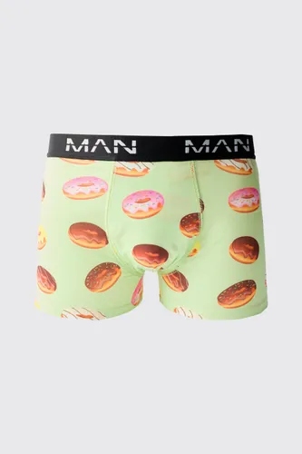 Mens Multi Man Donut Printed Boxers, Multi