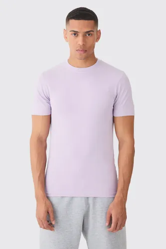 Men's Muscle Fit Basic T-Shirt - Purple - M, Purple