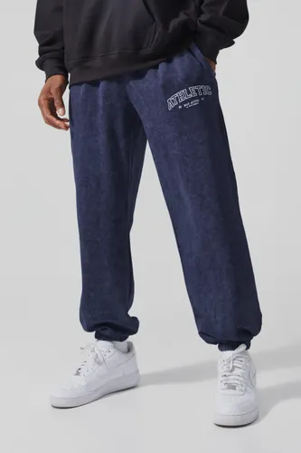 Mens Navy Man Active Oversized Athletic Joggers, Navy