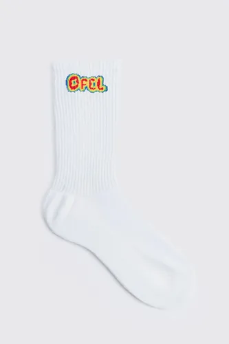 Men's Ofcl Heat Sense Logo Socks - White - One Size, White