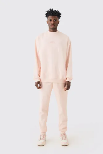 Men's Offcl Oversized Extended Neck Sweatshirt Tracksuit - Pink - S, Pink