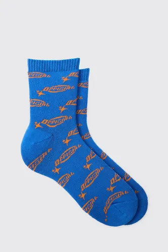 Men's Official Logo Print Socks - Blue - One Size, Blue