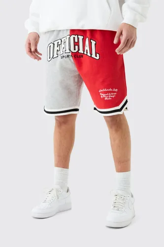 Men's Official Spliced Basketball Jersey Shorts - Red - S, Red
