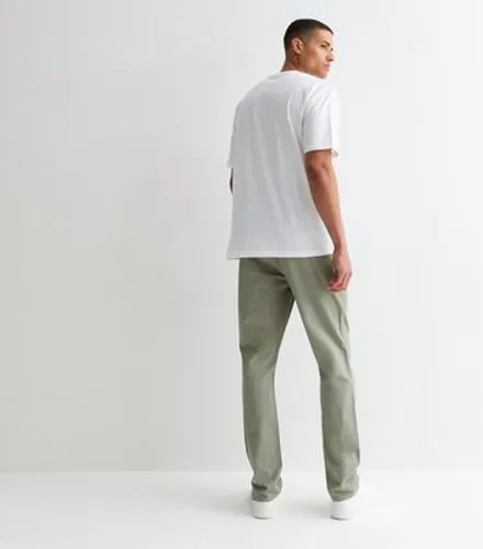Men's Olive Slim Fit Chinos New Look