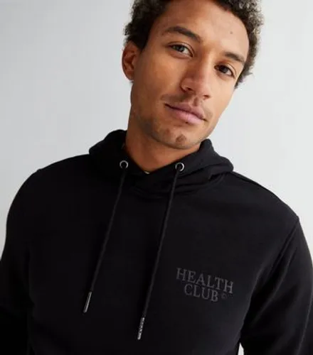Men's Only & Sons Black Logo Health Club Hoodie New Look
