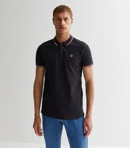 Men's Only & Sons Black Slim Short Sleeve Polo Shirt New Look