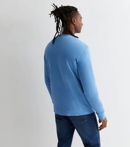 Men's Only & Sons Blue Cotton Crew Neck Sweatshirt New Look