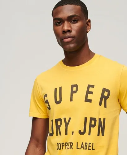 Men's Organic Cotton Vintage Copper Label T-Shirt Yellow / Pigment Yellow