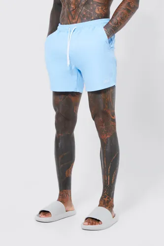 Men's Original Man Mid Length Swim Shorts - Blue - S, Blue