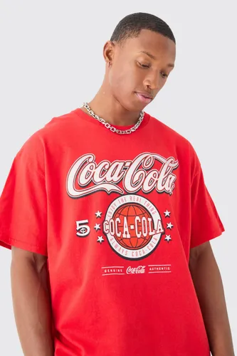 Men's Oversized Coca Cola License T-Shirt - Red - S, Red
