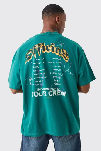 Men's Oversized Graphic T-Shirt - Green - M, Green
