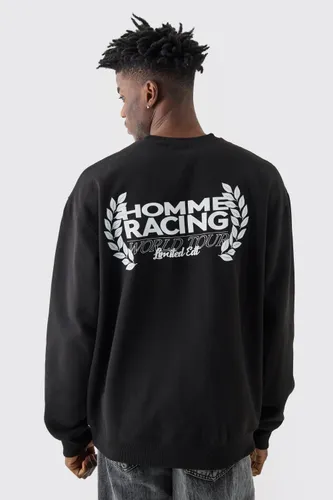 Men's Oversized Homme Racing Sweatshirt - Black - S, Black