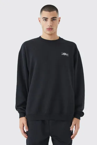 Men's Oversized Man Sweatshirt - Black - S, Black