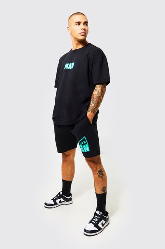 Men's Oversized Ofcl T-Shirt And Short Set - Black - M, Black