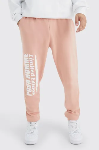 Men's Oversized Pour Homme Graphic Jogger - Pink - S, Pink