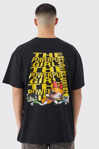Men's Oversized Powerpuff Girls License T-Shirt - Black - Xs, Black