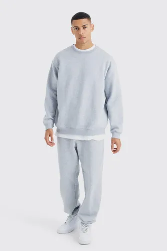 Men's Oversized Sweatshirt Tracksuit - Grey - S, Grey