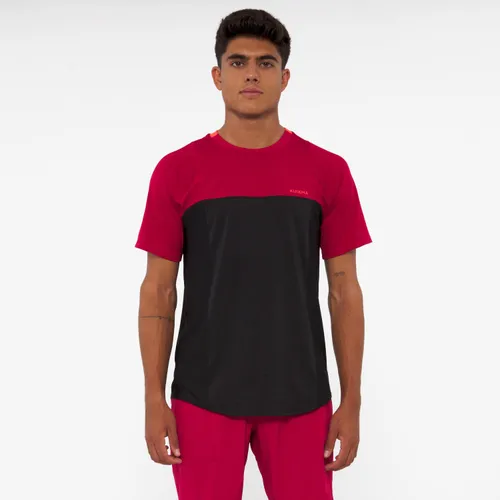Men's Padel Short-sleeved Breathable T-shirt - Black/red