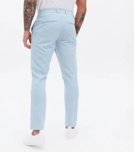 Men's Pale Blue Super Skinny Suit Trousers New Look