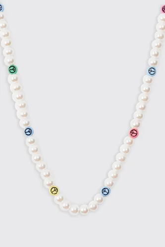 Mens Pearl And Bead Mix Necklace In Multi, Multi