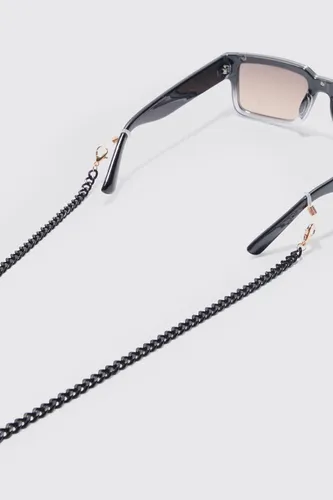 Men's Plastic Matte Finish Sunglasses Chain In Black - One Size, Black