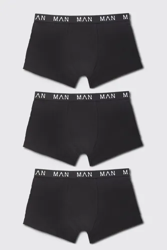 Men's Plus 3 Pack Man Dash Mid Length Trunks - Black - Xxxl, Black