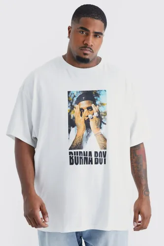 Men's Plus Burna Boy License T-Shirt - White - Xxxl, White
