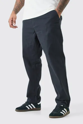 Men's Plus Fixed Waist Slim Chino Trouser - Black - 40, Black