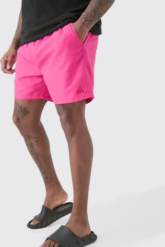 Men's Plus Mid Length Man Swim Short - Pink - Xxxl, Pink