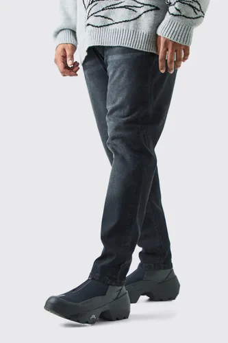 Men's Plus Skinny Stretch Jeans - Black - 38, Black