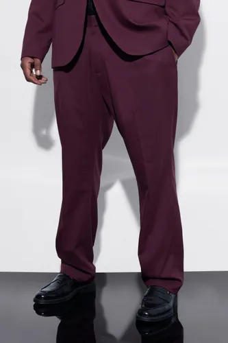 Men's Plus Slim Fit Tailored Trouser - 40, Red