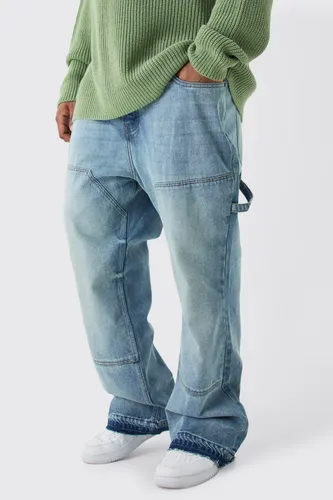 Men's Plus Slim Rigid Flare Carpenter Jeans - Blue - 38, Blue