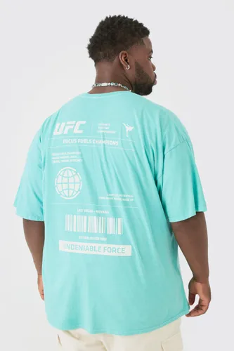 Mens Plus UFC Printed Licensed T-shirt In Green, Green