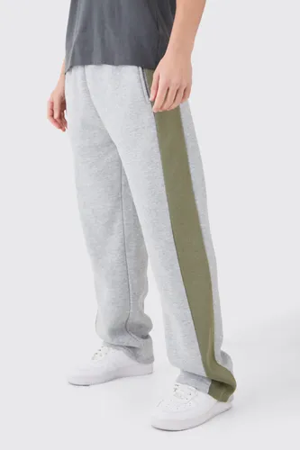 Men's Relaxed Fit Colour Block Joggers - Grey - S, Grey